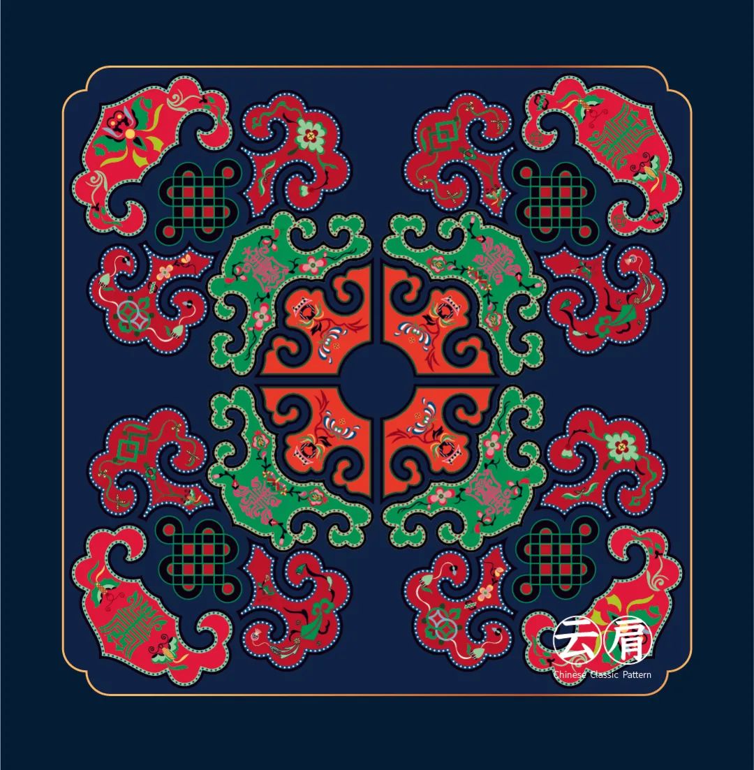 好看！中国古典服饰-云肩纹样图案之美
