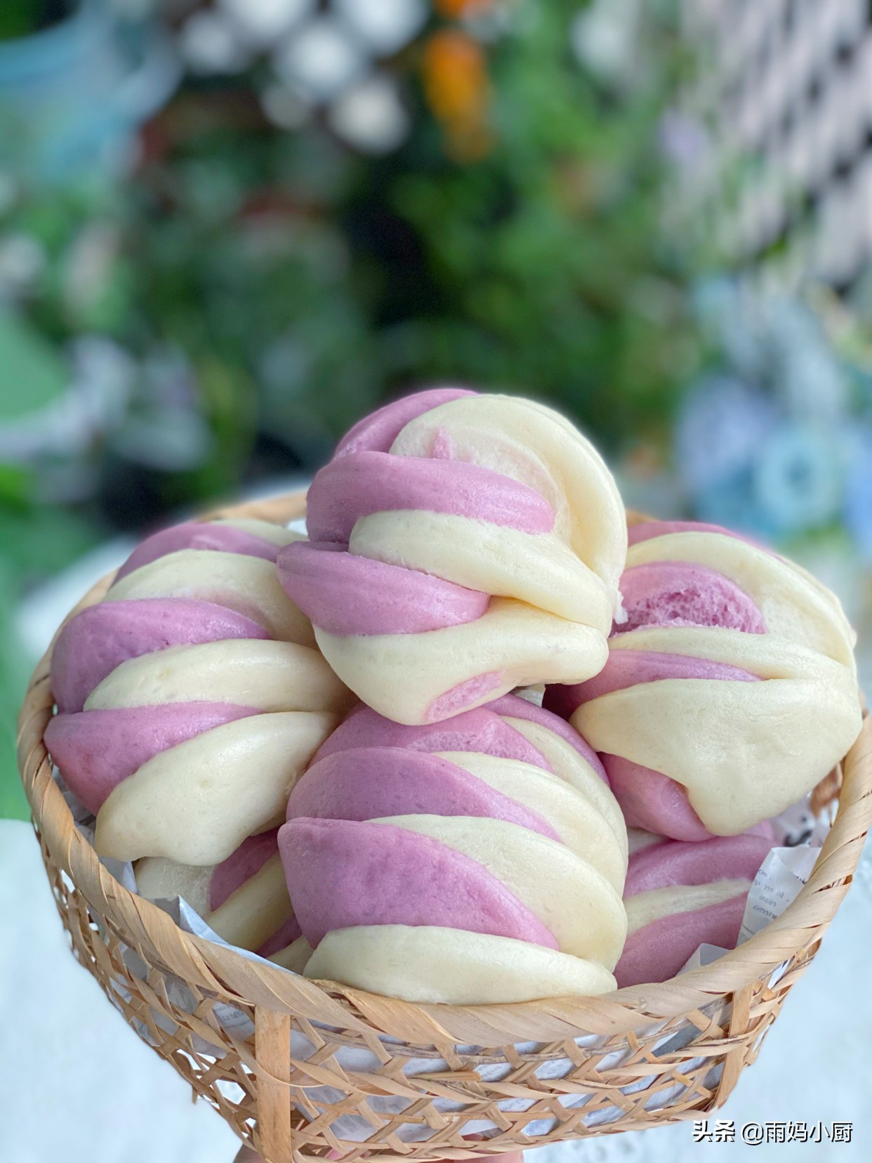 3分钟学会，1次发酵双色奶香馒头，白胖松软好吃又好看