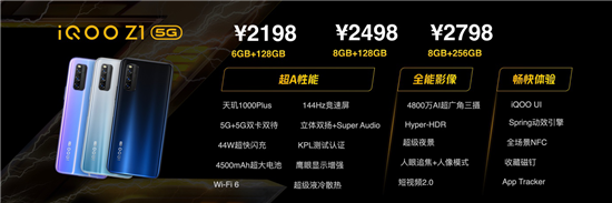 iQOO Z1全球首发天玑1000Plus，支持5G+5G双卡双待