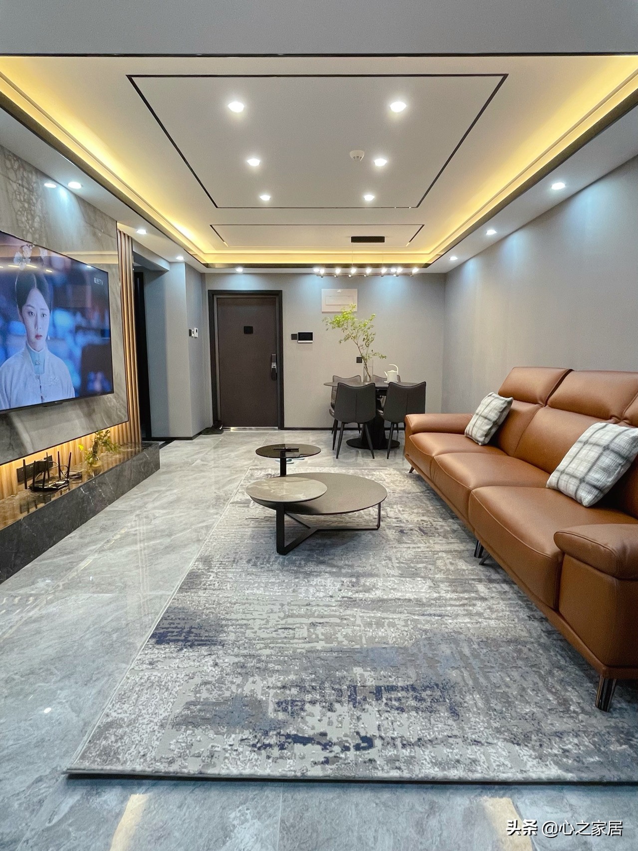 130㎡黑灰配的家装设计，暗淡低沉却彰显大气轻奢，简约而高大上