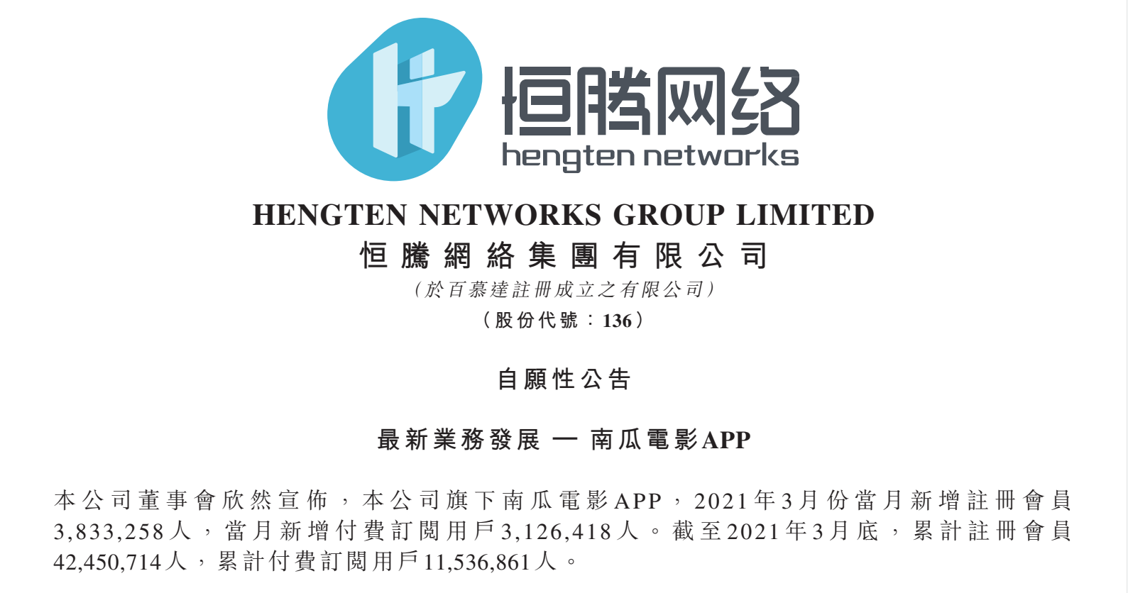 南瓜电影用户量飙升 恒腾网络有何过人之处？