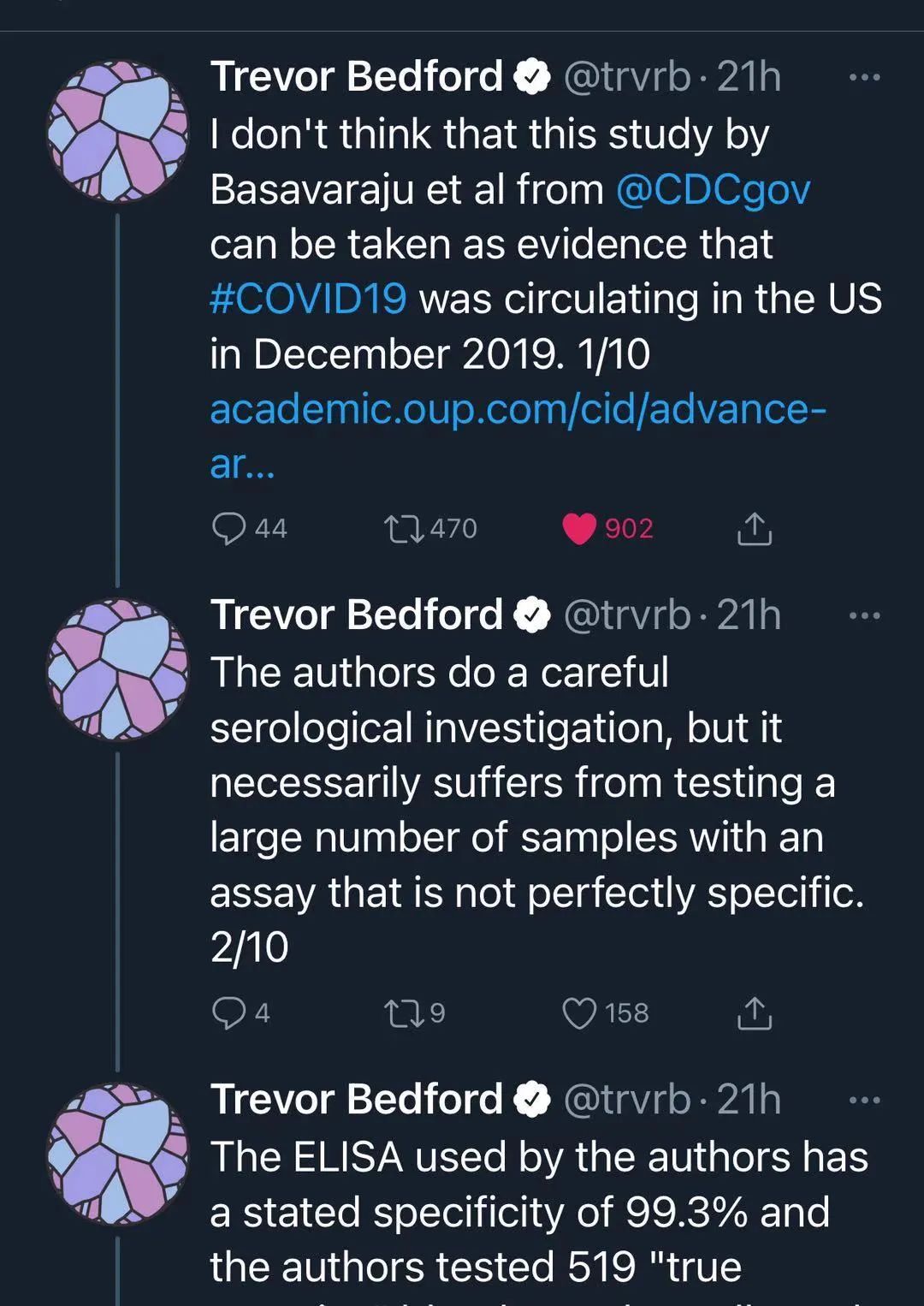 去年12月美国有无新冠病毒感染？美国疾控中心研究引发争论