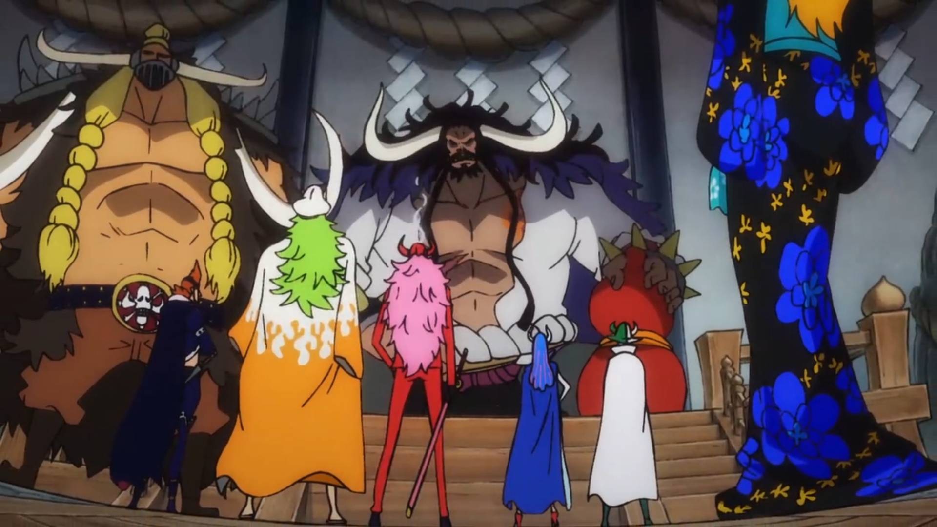 One Piece Episode 985 Kaido Summons The Fei Six Powers The Three Plagues Are Ignored And The Black Maria Royal Sister Fan Is Full Minnews