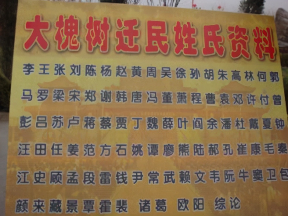 600年前的明朝大移民812个姓氏从山西大槐树下出发有你先祖吗