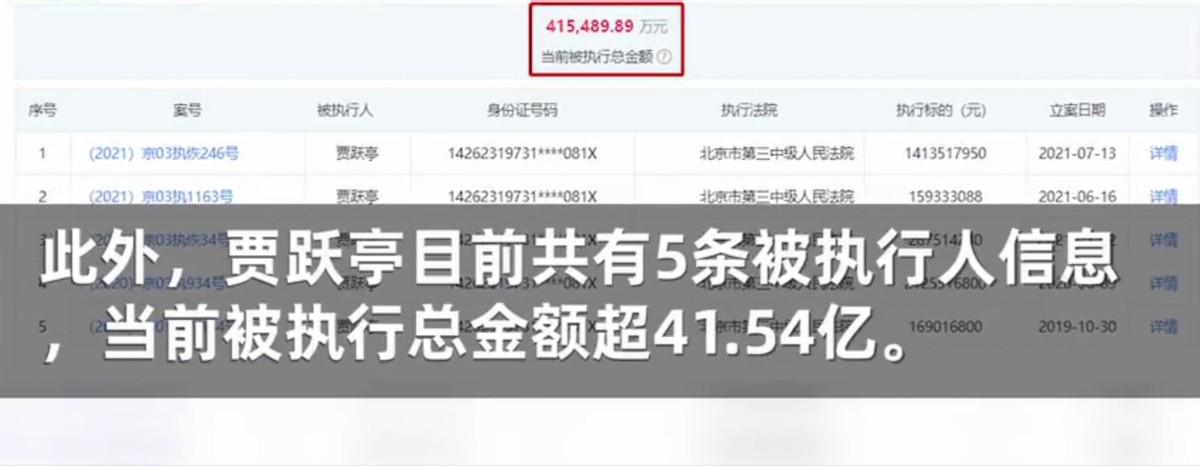 贾跃亭公司上市！本人却累计被执行41亿，甘薇被疑卖东西补贴家用