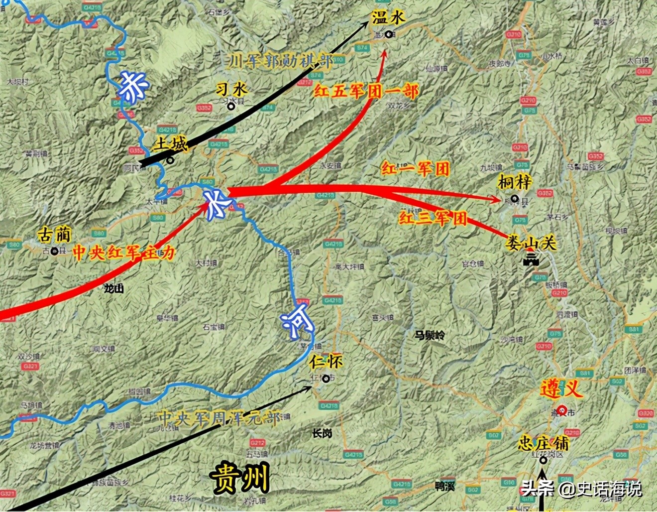 地图解析长征：四渡赤水有多伟大？令敌人为我而动，我自跳出重围