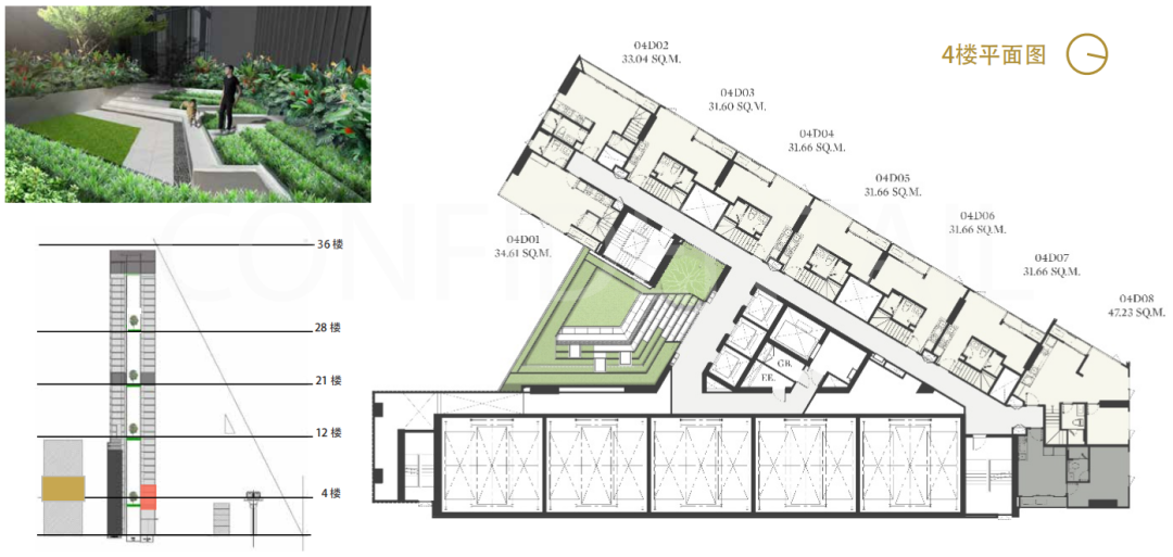 曼谷新CBD拉抛区双轨交汇高奢公寓 | The Crest Park Residences