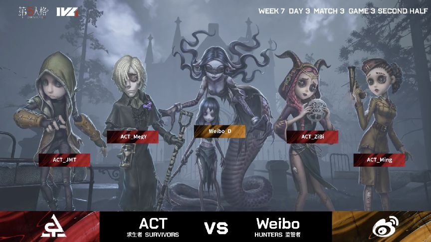 第五人格2021IVL夏季赛常规赛ACT vs Weibo第三局