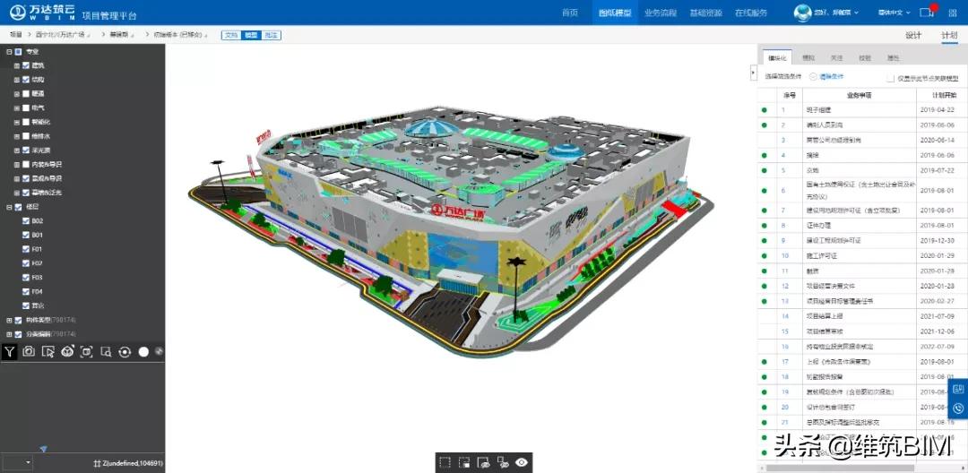 工业互联网BIM平台创新发展——万达数字化管理全面升级