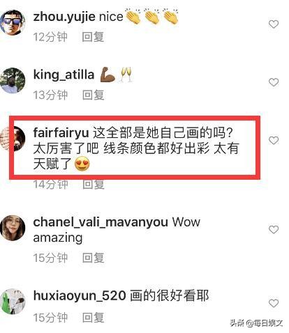 灵魂画手上线？陈冠希晒3岁女儿Alaia自画像，这艺术细胞随她爸？