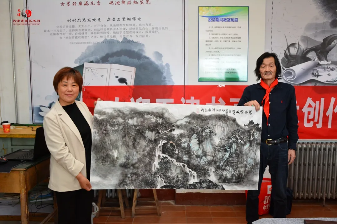 “天津书画艺术基地书画家送文化进校园”走进安次区神宇小学