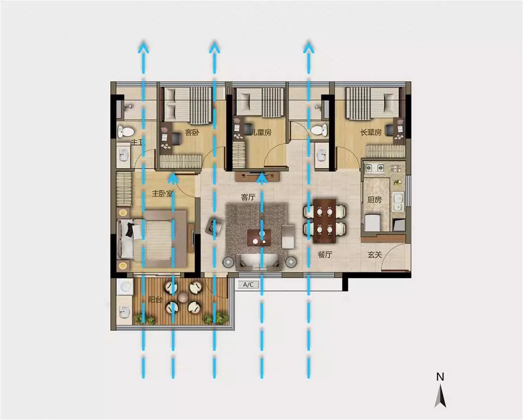 万科再现独特创新极致户型，78㎡做三房都觉得宽