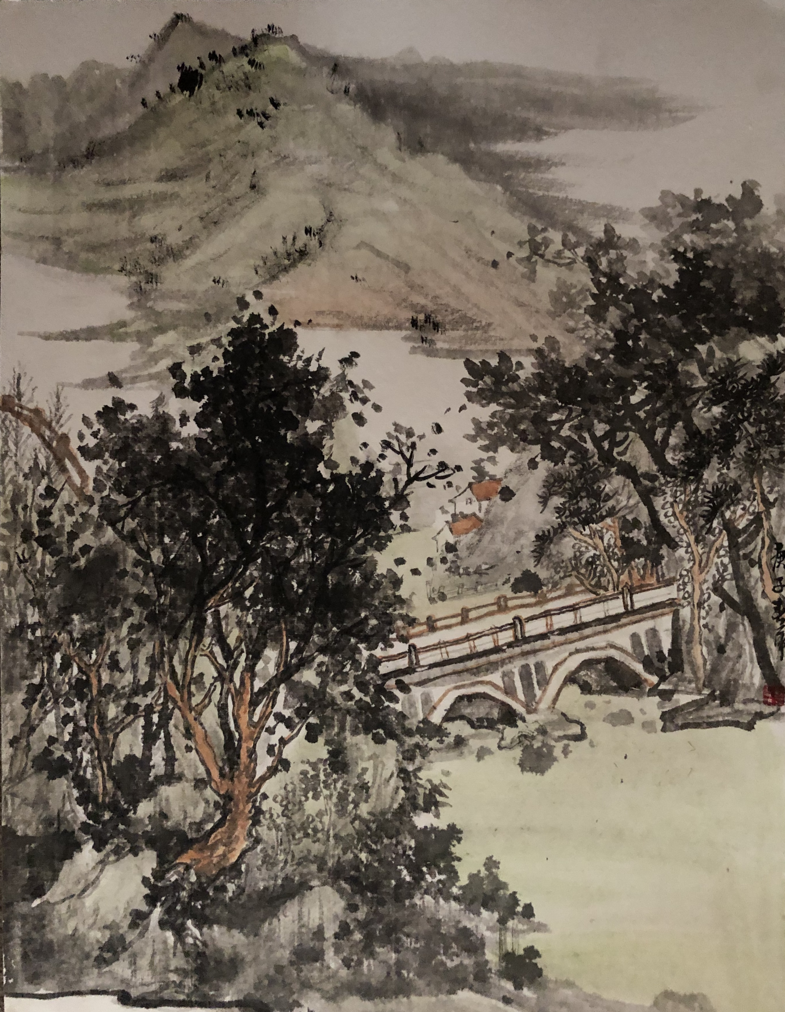 水墨画|平分秋色，阳阳说画国庆中秋书画展——国泰民安