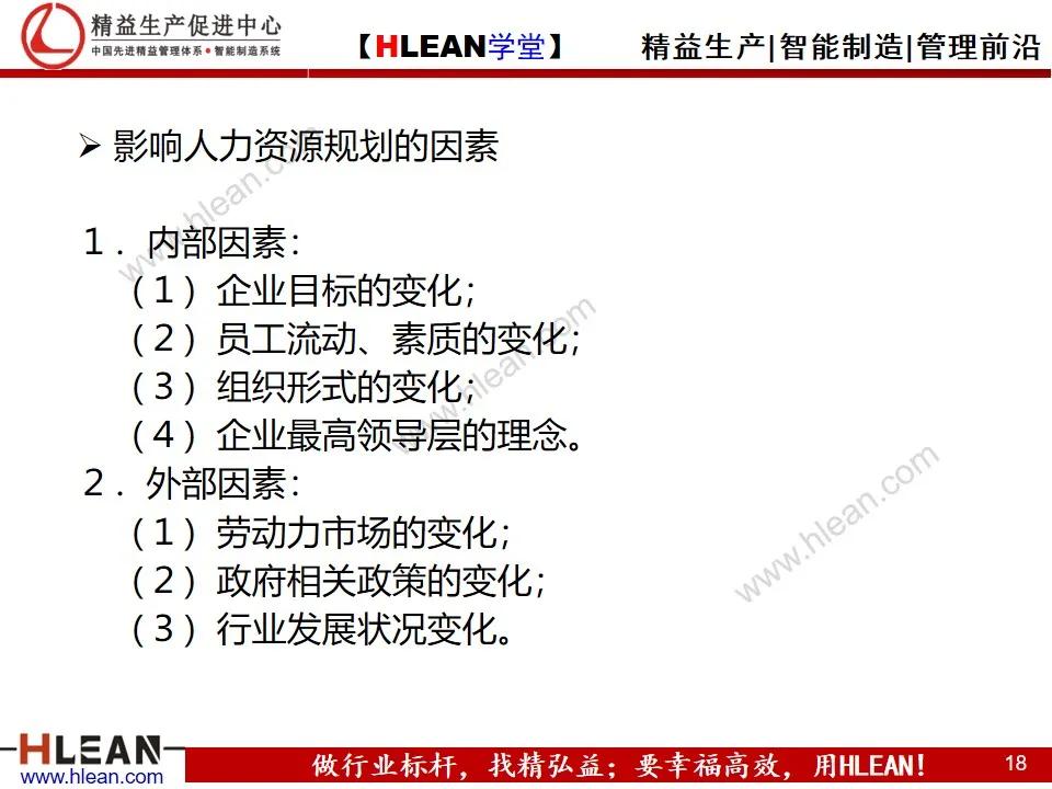 「精益学堂」人力资源规划