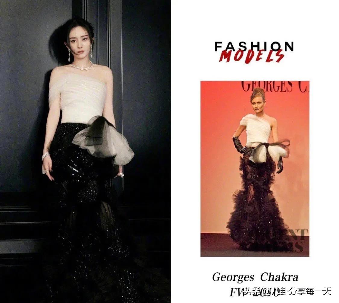 礼服差距：热巴穿五年前旧款？杨幂穿十年前旧