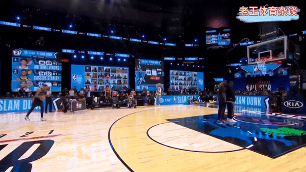 全明星扣篮大赛：西蒙斯致敬麦迪，献上篮筐之