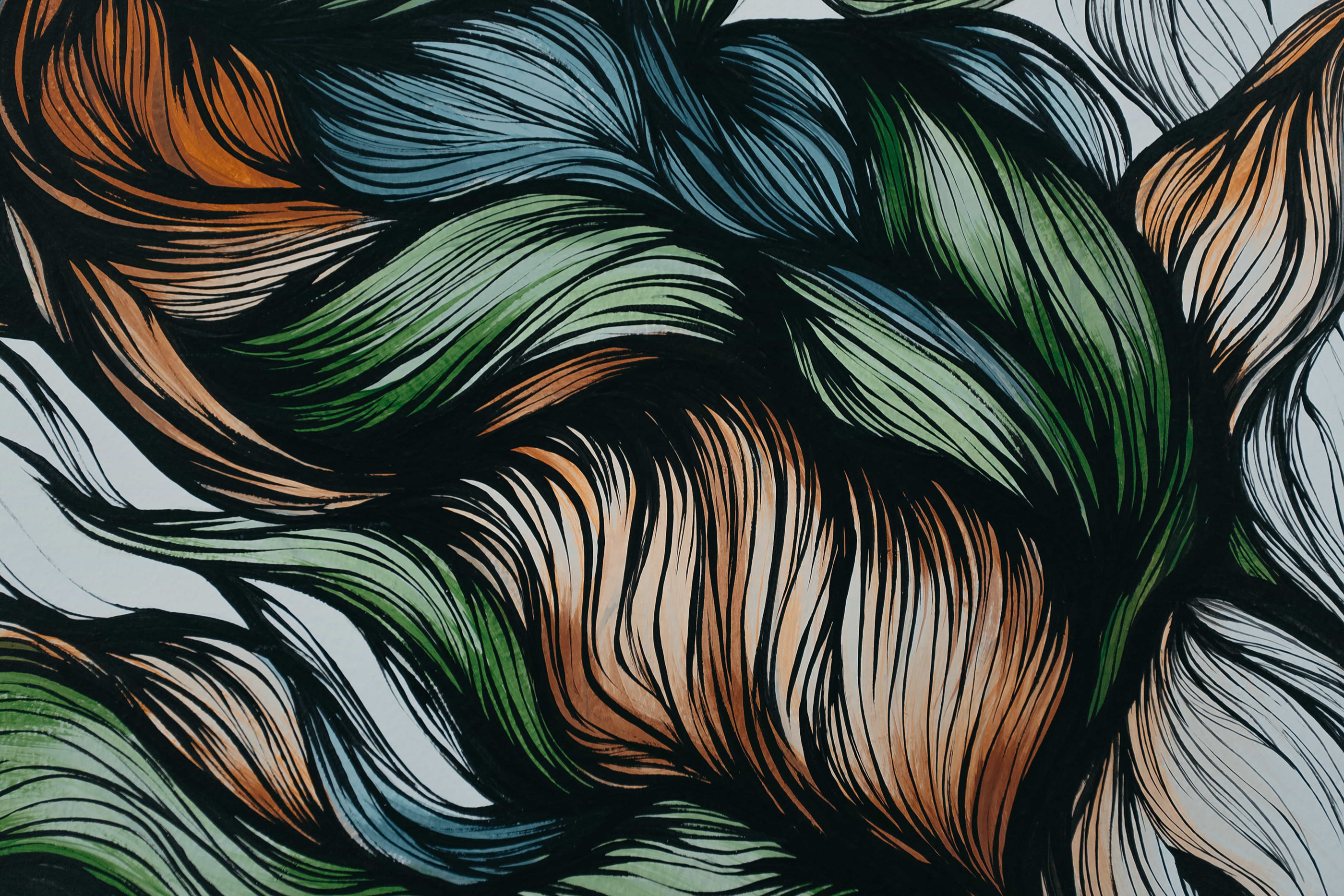 带有强烈个人风格的墙绘/插画设计,细腻有个性_梵高墙绘