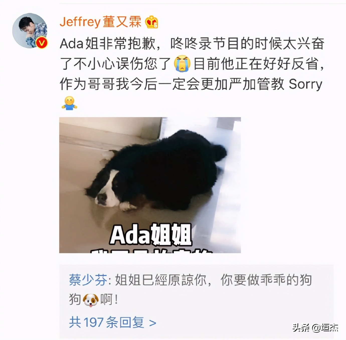 萧亚轩与男友被狗咬伤，黄皓如今无法出院，可能容貌受损