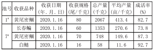 黄尾密鲴大规格鱼种专养和混养培育试验