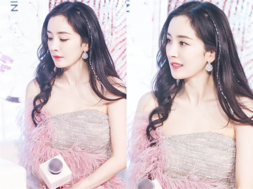 Yang Mi shows body business activity, heart of girl of a suit pink is full, the spot expresses whitening silk: Elder sister is honeymouthed