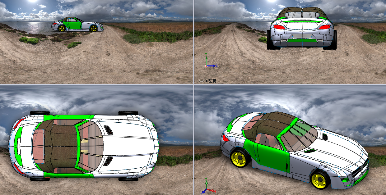 Mercedes SLS奔驰轿车简易模型3D图纸 Solidworks设计