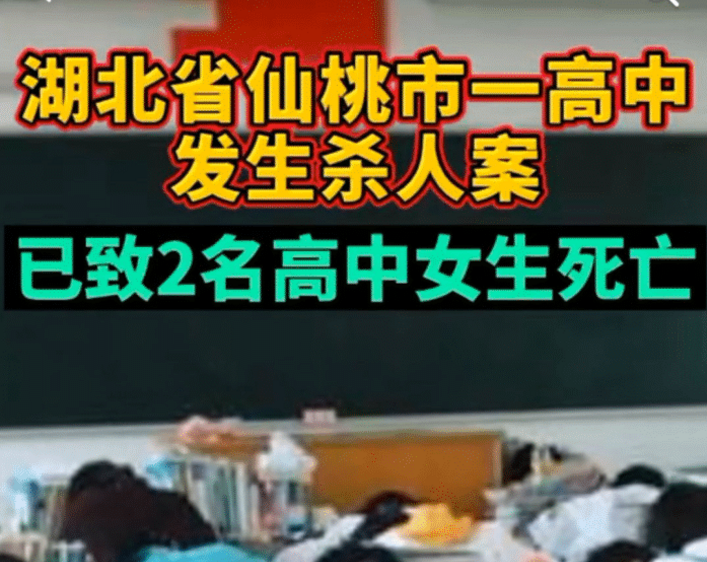 湖北高中男孩在校内行凶，导致两名女同学身亡，警方介入调查