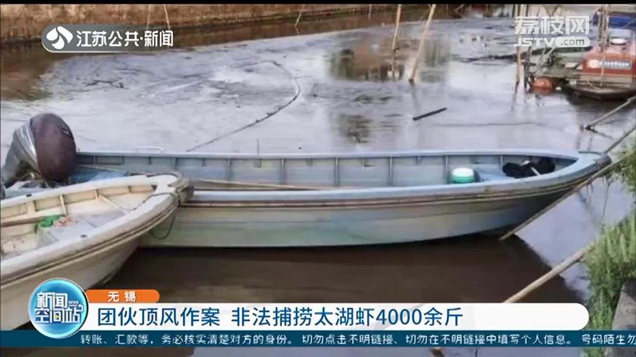 退捕渔民深夜顶风作案 非法捕捞太湖虾4000余斤