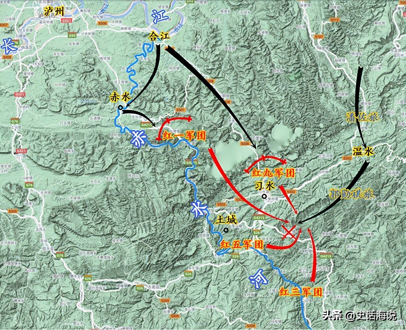 地图解析长征：四渡赤水有多伟大？令敌人为我而动，我自跳出重围