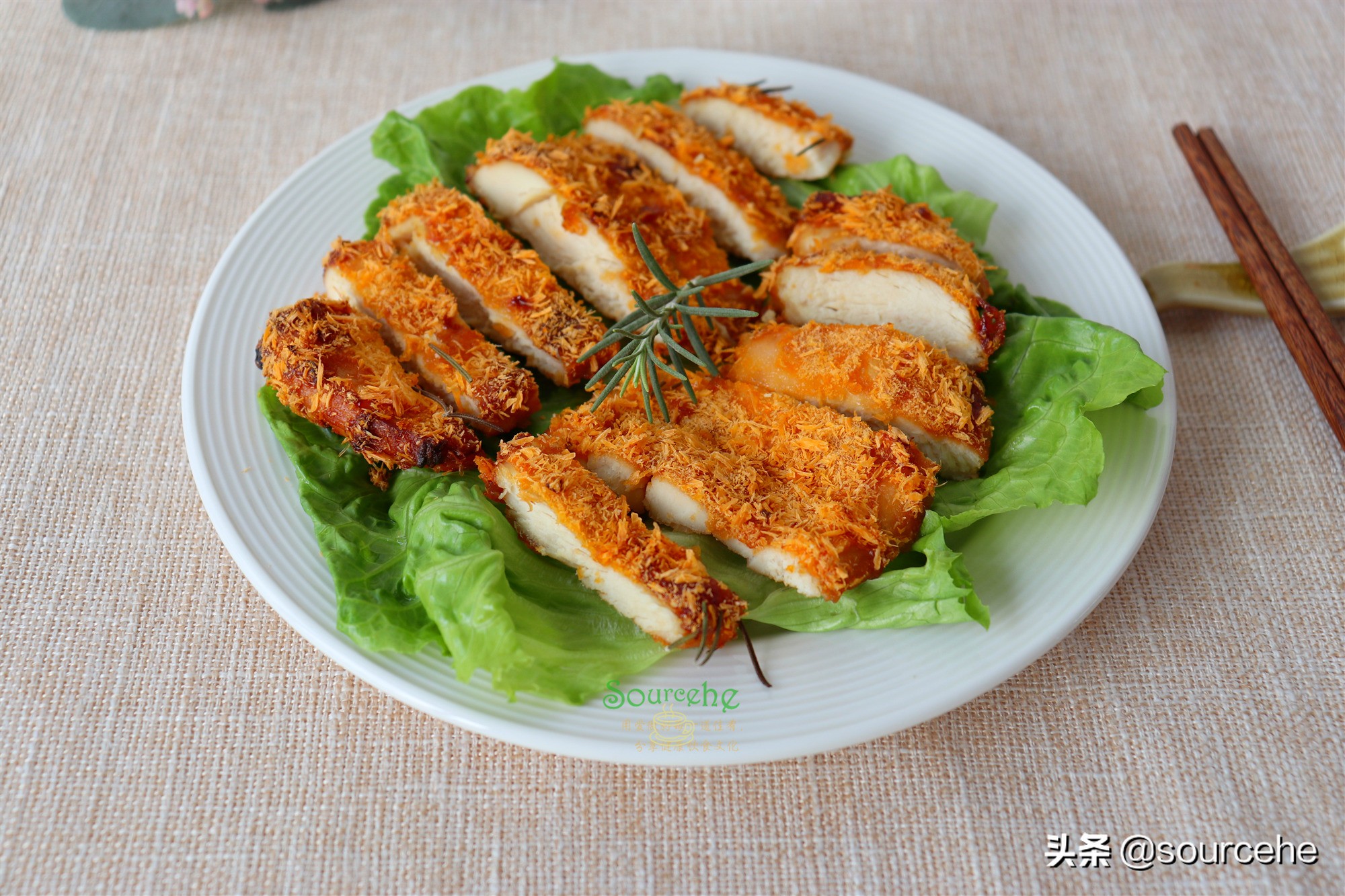 炸鸡排，不放一点油，金黄酥脆，低热量高蛋白，健身人士首选