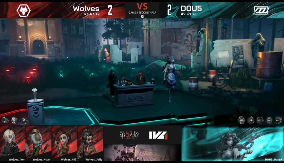 第五人格2021IVL夏季赛总决赛 DOU5 vs Wolves 第五局