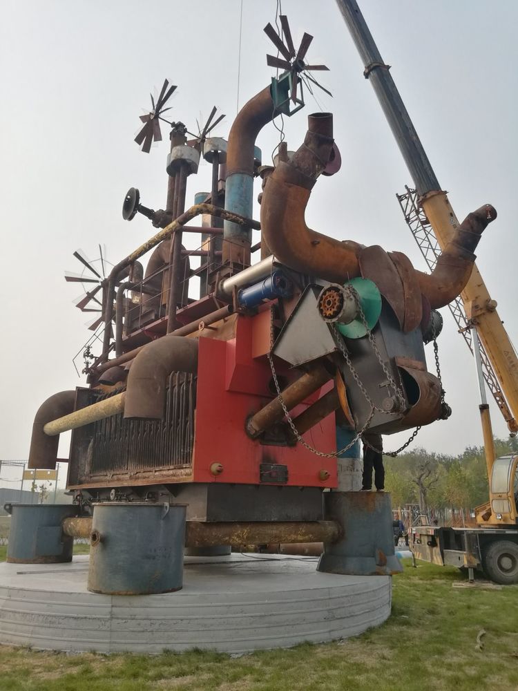 中国著名雕塑家邱天老师告诉您：钢铁装置雕塑是怎么做成的！（三）