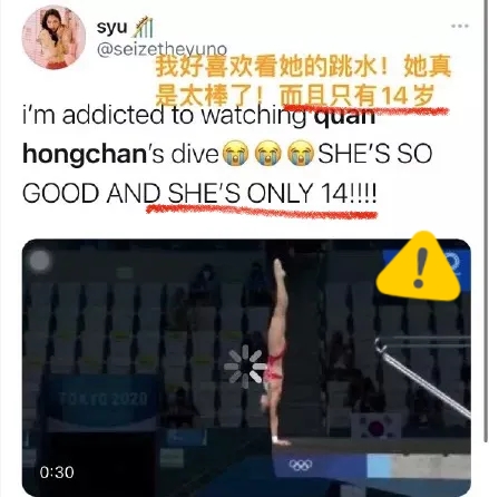 对14岁的全红婵，外媒清一色好评，外国网友用一张图说明她的厉害