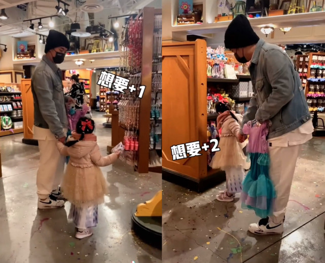 陳赫帶女兒逛街，4歲安安現瘋狂購物慾，老父親要啥買啥超寵溺