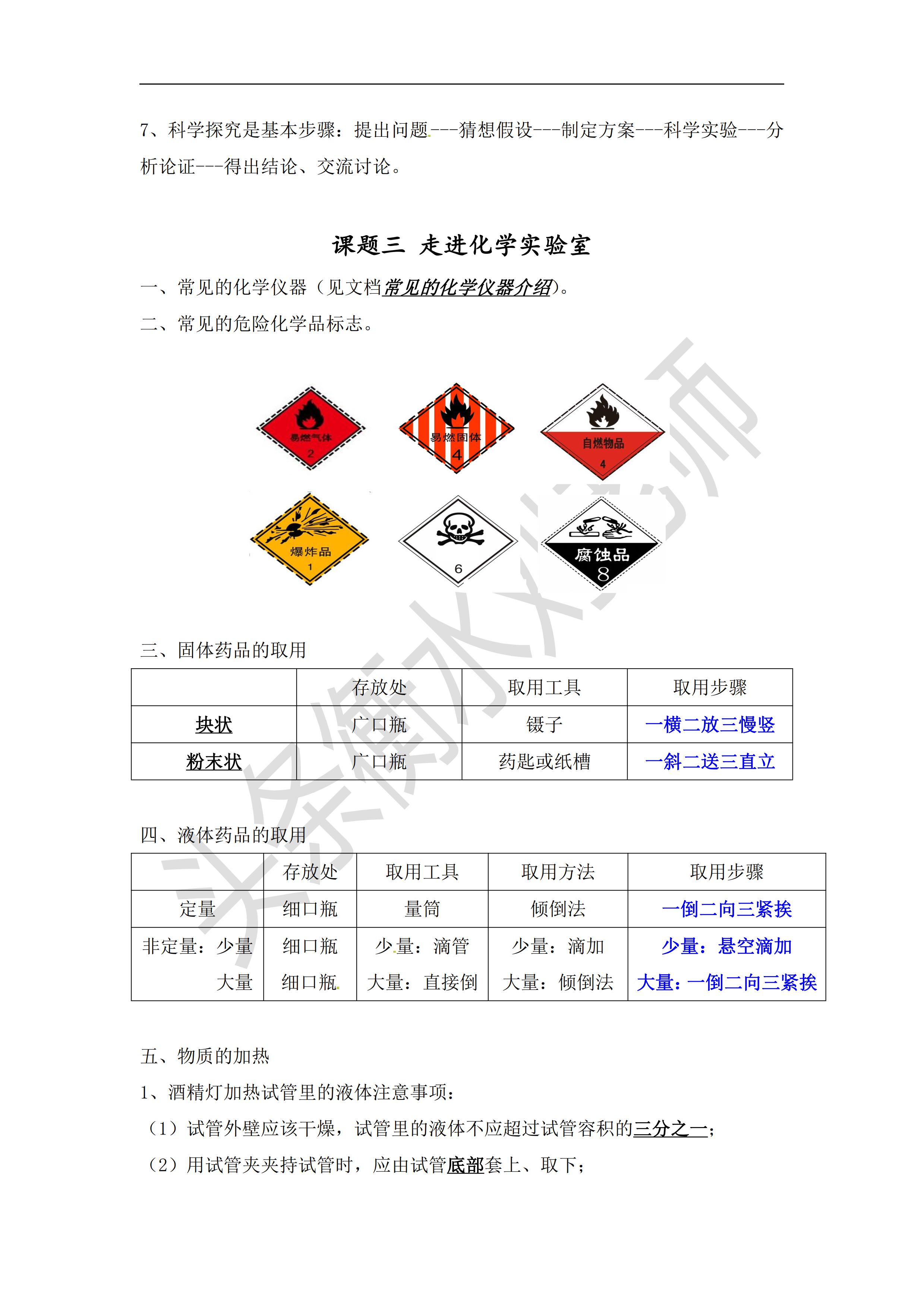 2021九上化学：第一单元，课内外必出高分要点，全部出自这里