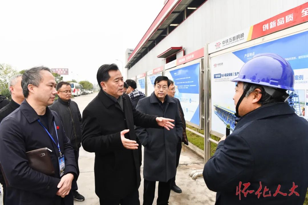 在怀全国和省人大代表集中视察我市制造业发展