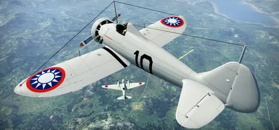 装备P-26美式战斗机的广东空军“白鹰中队”
