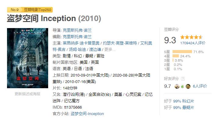 9.3高分推荐！烧脑大片《盗梦空间》：梦境与现实交织的惊险之旅