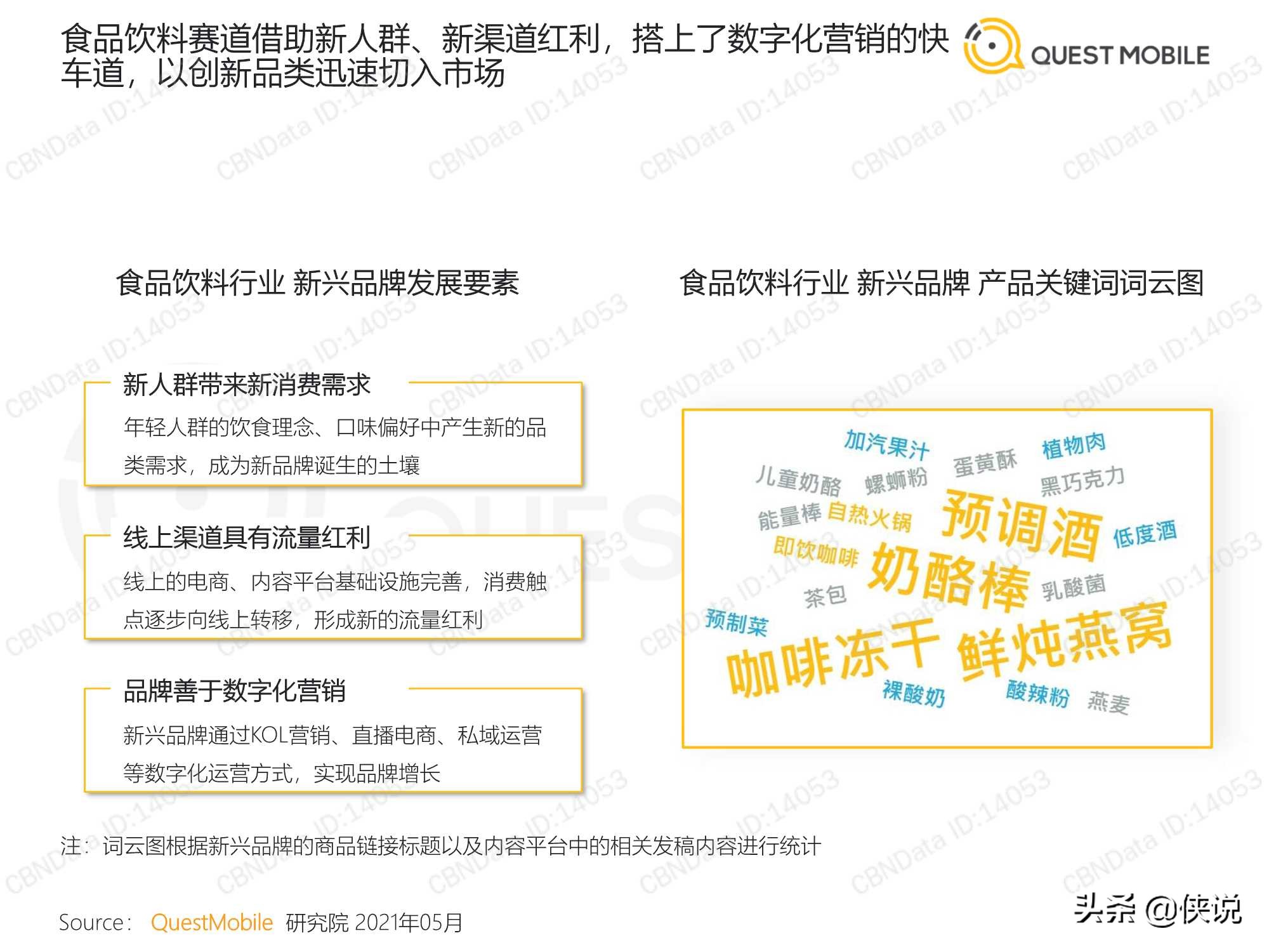 食品饮料行业新兴品牌数字化营销洞察报告（QuestMobile）