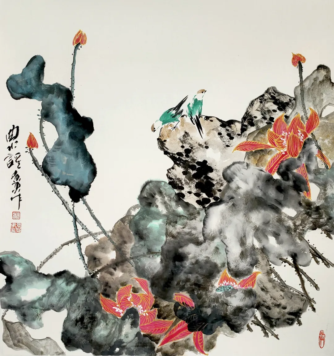 “猎艳”——水歌花鸟画晋京展开幕,60余件精品力作亮相北京宋庄