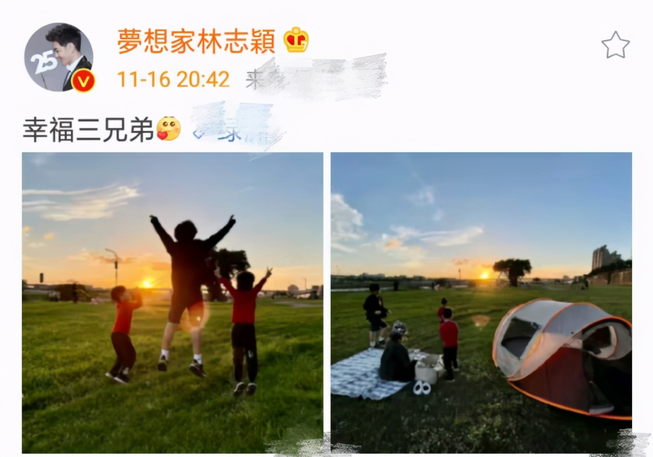 林志穎攜妻兒出遊，Kimi罕露正臉更帥了，與兩弟弟同框超溫馨