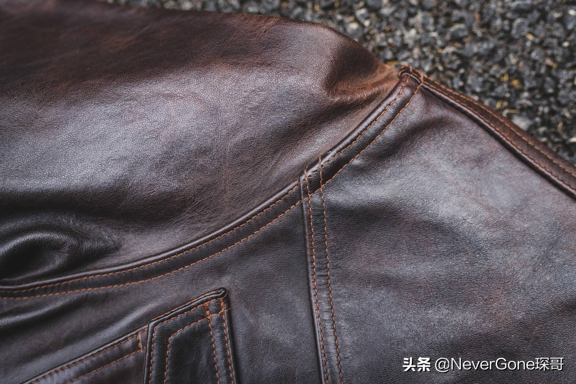 一件咔的一批的衬衣——加州小熊拼色皮衬衣