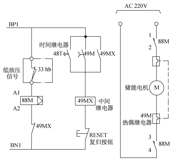 储能开关接线原理图图片