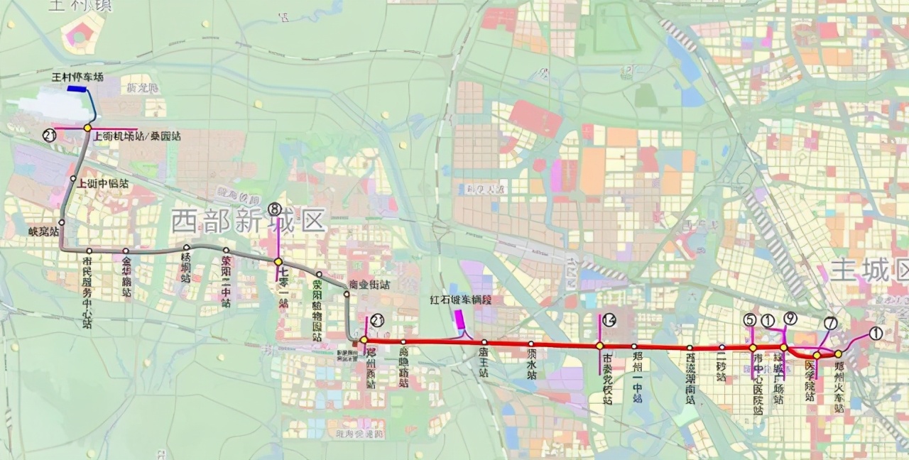 河南建一条地铁线，长21.625公里，设12站，连接郑州两大交通枢纽