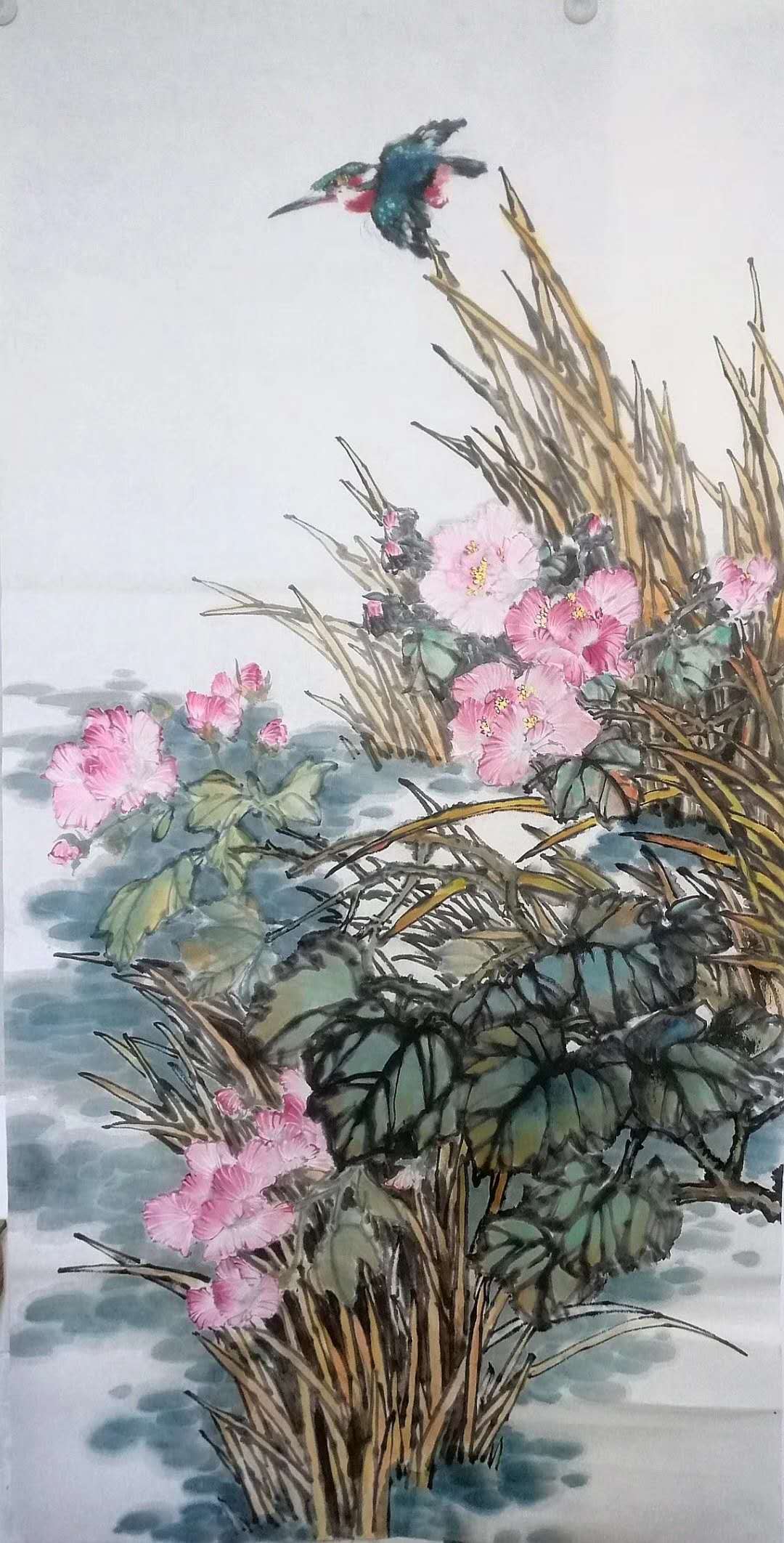 他的中国画 河岸边的花有仙气 发着光像天上闪烁的繁星 今日新闻记录