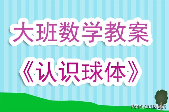 幼儿园大班优秀数学教案《认识球体》含反思