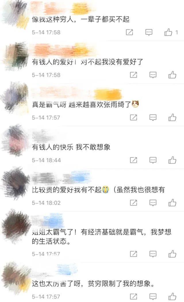 来自富婆的暴击！张雨绮又炫富，称买房只是爱