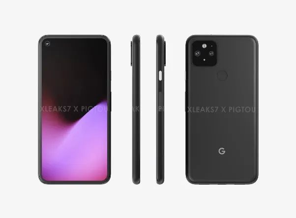 Google Pixel 5宣图曝出：左上方打孔屏 正方形双摄像头 后置摄像头指纹识别