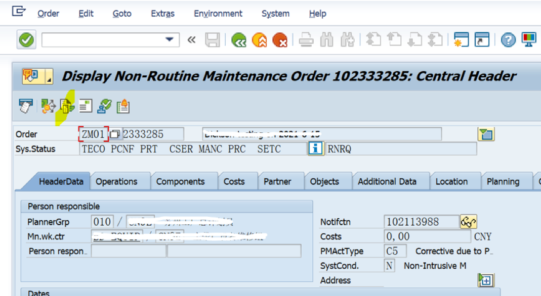 SAP PM 初級系列14 - 維修工單的憑證流