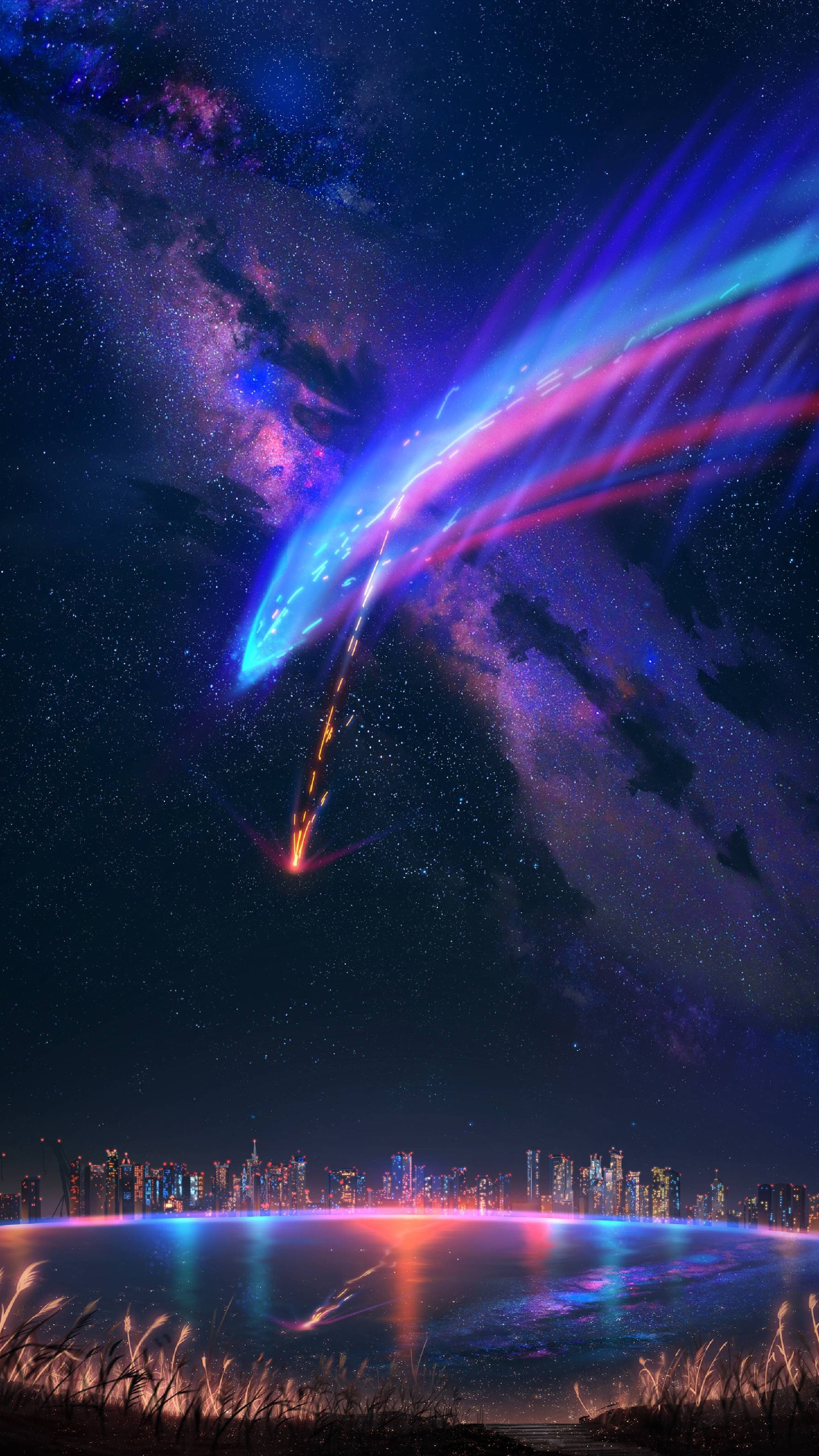 超級手機壁紙 生活不易 一起去看星星啊 4k畫質 雙層倒影 Mdeditor