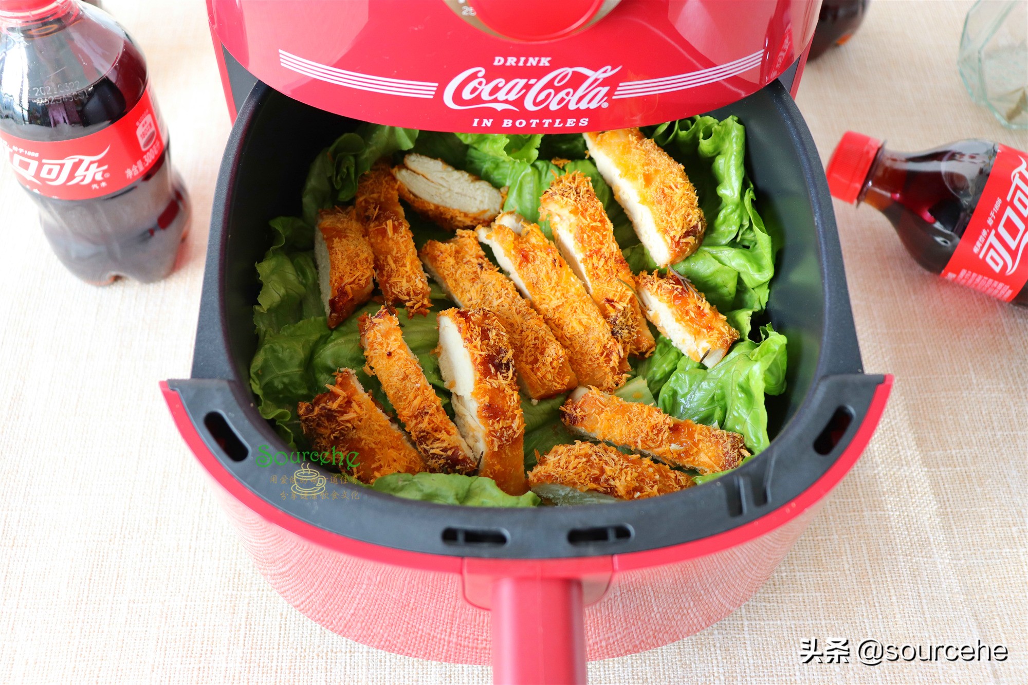 炸鸡排，不放一点油，金黄酥脆，低热量高蛋白，健身人士首选